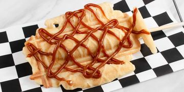 Dulce de Leche Crepe on a Stick