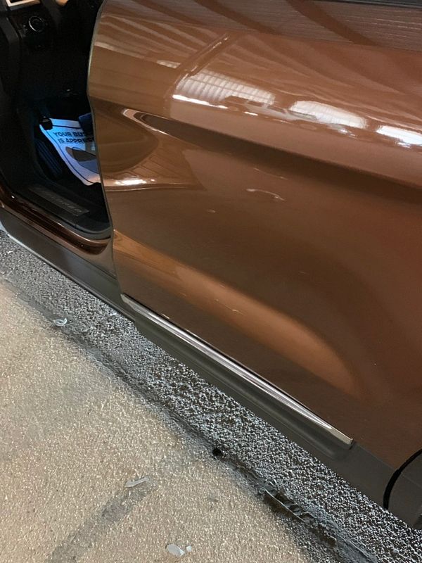 After Paintless dent repair of a big dent
