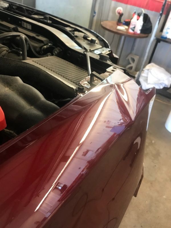 Before photo of big dent