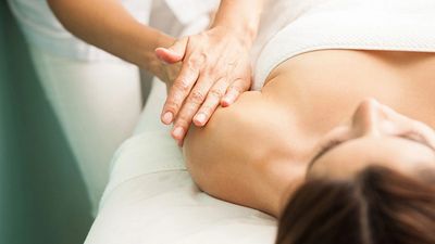 a person receiving a massage