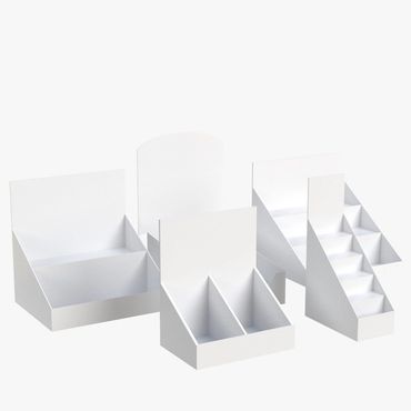 Organisers and Display options. Use the material to design your own.