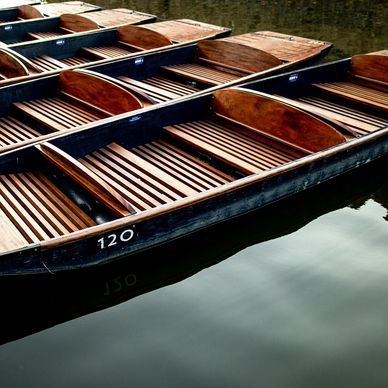 Punts on the River Cam