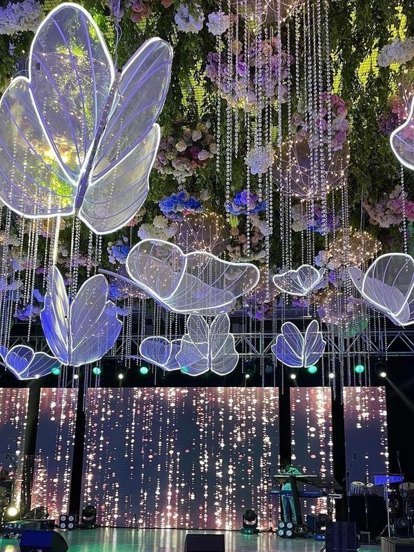 Sangeet night Décor with Lighting solutions and Garden