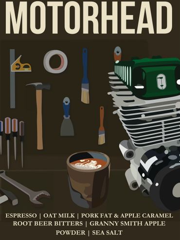 Motorhead coffee blend with espresso and unique ingredients.