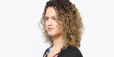 Deva cut with pintura highlights hair model