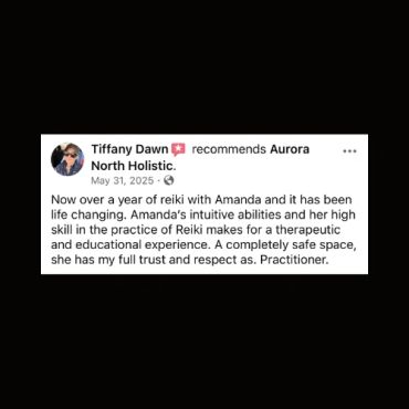 A positive review of Amanda's Reiki practice.