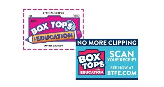 Image that shows logos for both the new and old Box Tops for Education programs.