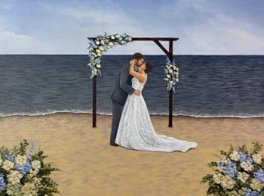 Event Painting By Erin Leigh Studios - Aalia Haque Live Wedding Painting