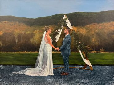 Event Painting By Erin Leigh Studios Live Wedding Painting CT MA RI NH VT ME NY NJ