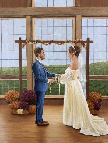 Live Wedding Painting Event Painting By Erin & Co. CT MA RI VT NH ME NY Artist Erin Leigh Boughamer