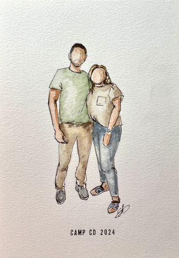 Live Guest Portraits by artist Erin Leigh Boughamer of Event Painting By Erin