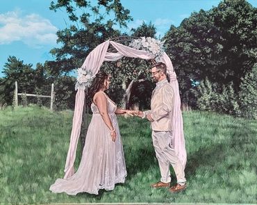 Jordan Miranda Artist Event Painting by Erin Live Wedding Painter CT MA RI NH VT ME NY