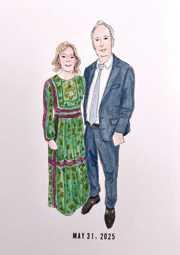 Live Guest Portraits Event Painting By Erin CT MA RI NH VT ME NY