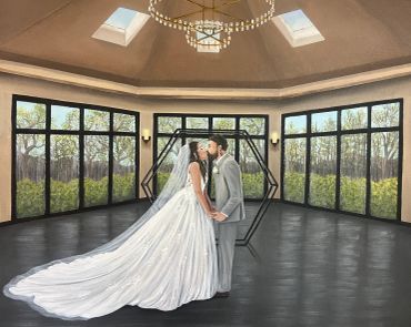 Live Wedding Painting by Event Painting By Erin Leigh Studios CT RI MA Worldwide