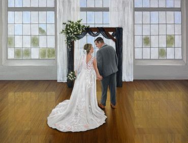 Live Wedding Painting by Event Painting By Erin Leigh Studios CT MA RI Worldwide
