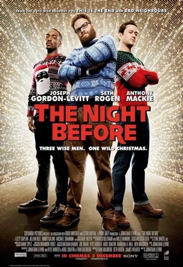American Actor Brown on Seth Rogan Anthony Mackie Joseph Gordon-Levitt in  The Night Before movie