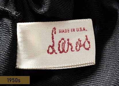 vintage 1950's Laros lingerie label