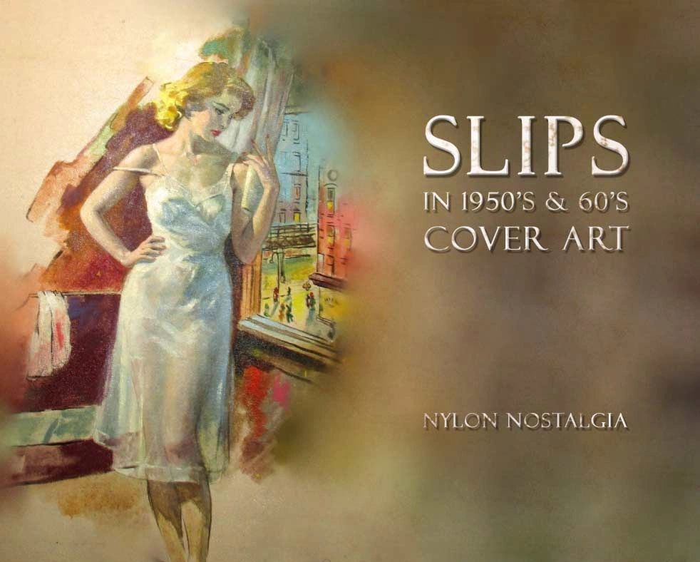 Vintage slips in 1950's and 1960's cover art.