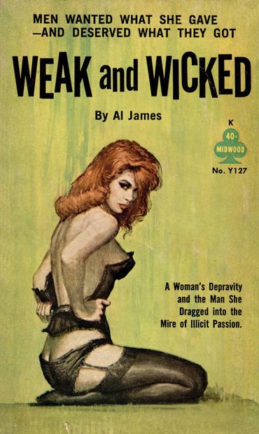 nylon stockings in pulp fiction art