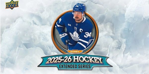 2025-26 Upper Deck hockey card featuring a Toronto Maple Leafs player.