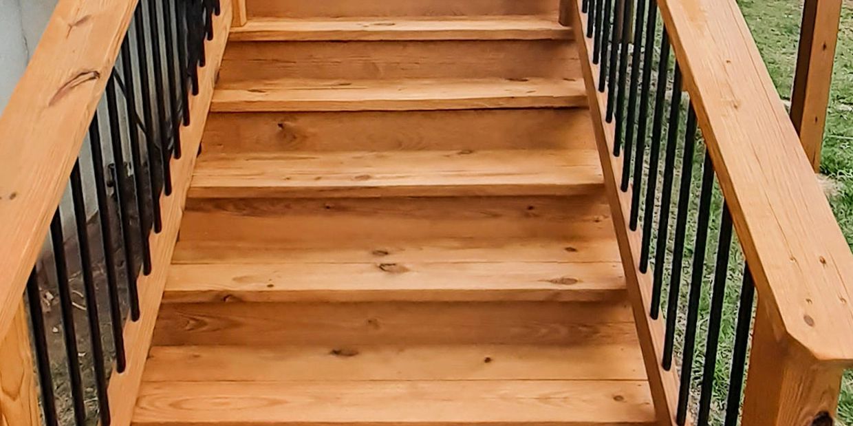 stain deck stairs