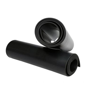 two black color neoprene rubber sheet rolls