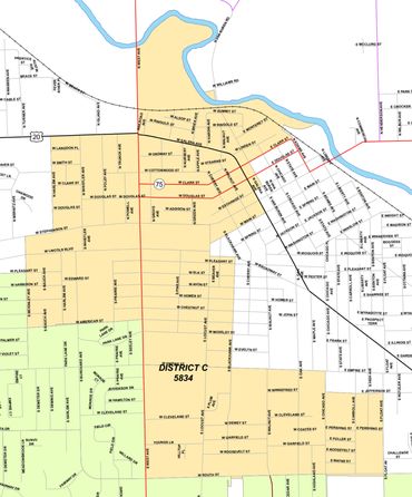 Map of Stephenson County Board map - District C