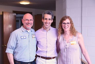 Ed Klein with Daniel Biss and Elizabeth Lindquist. Daniel was an Illinois Gubernatorial candidate, w