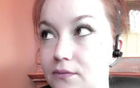 Tracy Lynn Salazar during tele-therapy!