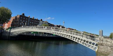 Hapenny Bridge in Dublin, Ireland