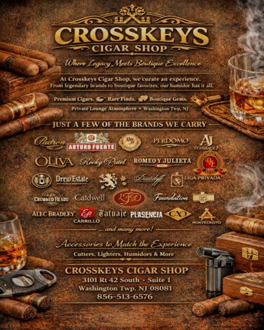 Crosskeys Cigar Shop offers premium cigars and accessories in Washington Twp, NJ.