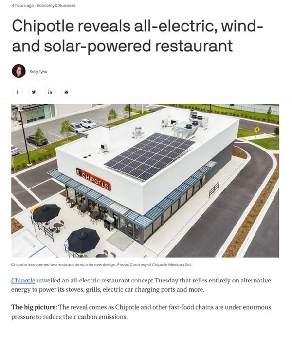 Chipotle Solar powered restaurant