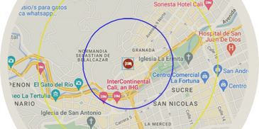 Ubicación edificio Veca Flats Centenario en Cali.Rentas cortas y Locales gana Flujo y Valorizacion