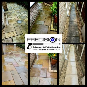 Patio and paths cleaned in Spital, Wirral