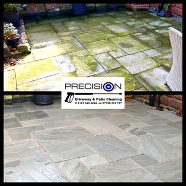 Patio cleaned in Thurstaston, Wirral