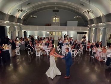 Djing a wedding in Evanston at the Woman's Club.