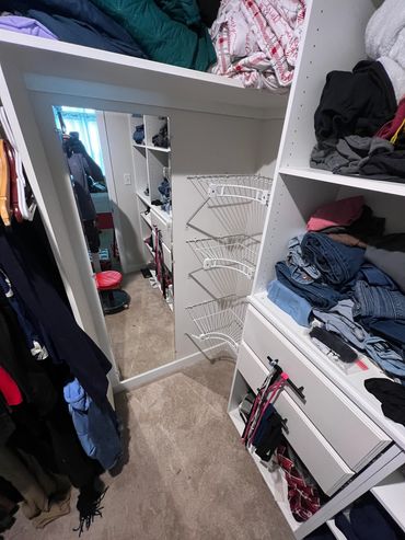 Shelving unit addition .