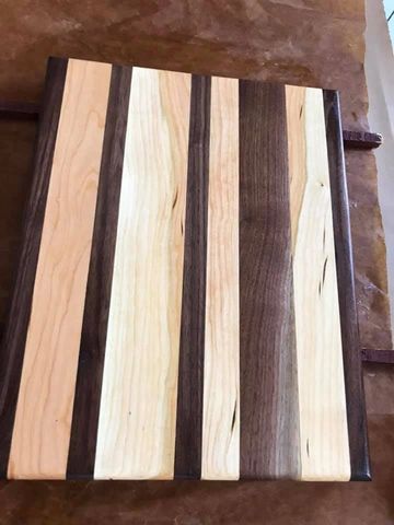 wood cuttingboard made at the farm