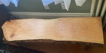 handmade wood bench