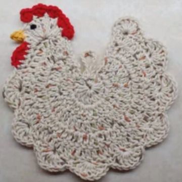chicken shaped hot pad for kitchen