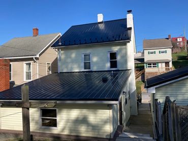 After the installation of a brand new metal roof
