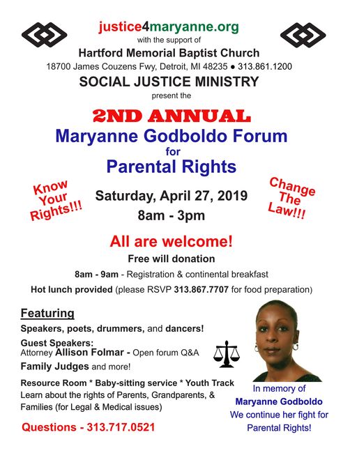 2019 Maryanne Godboldo Parental Rights Forum