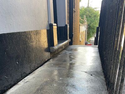 A freshly pressure washed footpath in Chatham