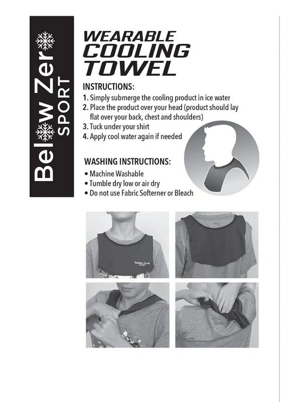 Instructions for the wearable cooling towel