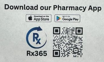 Download the app on Google Play or the Apple App store for easy access for refilling medicines.