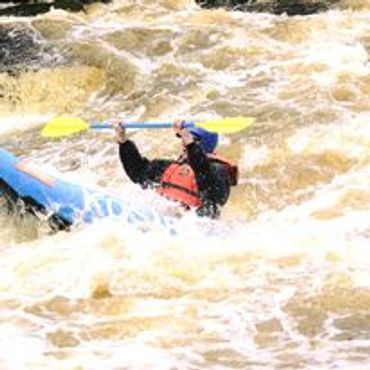 Kosir's Whitewater Rafting in Wisconsin in summer on the Peshtigo River. Rafting in Wisconsin.