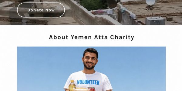 Charity campaign for Yemen relief efforts.