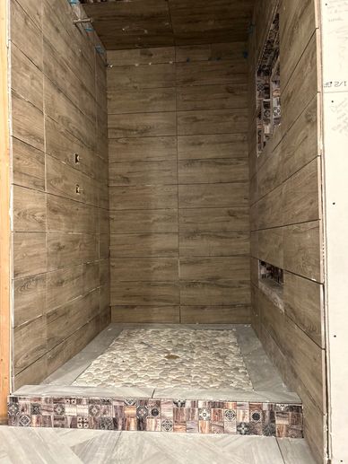 Tile Shower Rough-in by Quality Service Plumbing