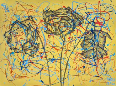 Split Pop 18 - Ralph Lauren Edition (SP18-RLE), 2021
Ralph Lauren House Paint, Gesso, Charcoal on Ca