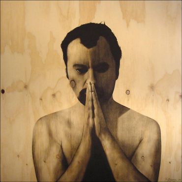 Jesus Praying, Part 1, 2003
Charcoal on Wood
48 x 48"
©Artist Robert Perez